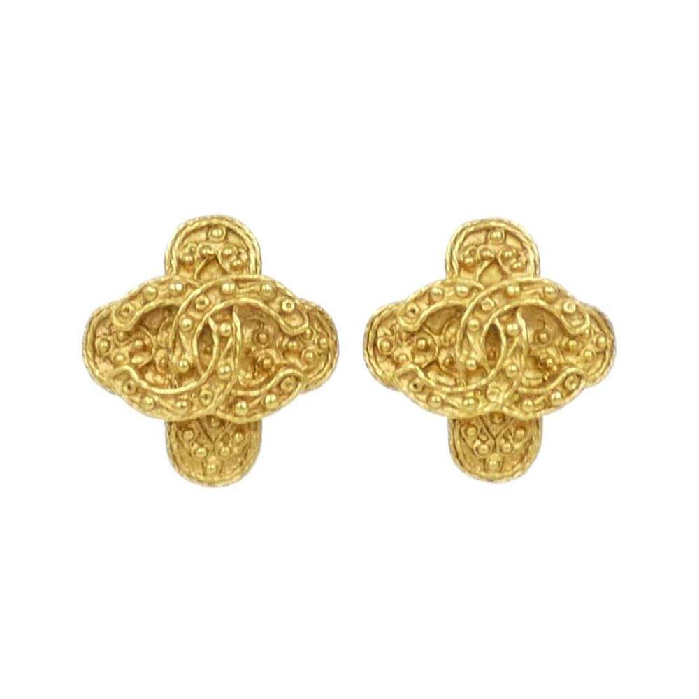 CHANEL Authentic Gold Earrings - Picture 1 of 6